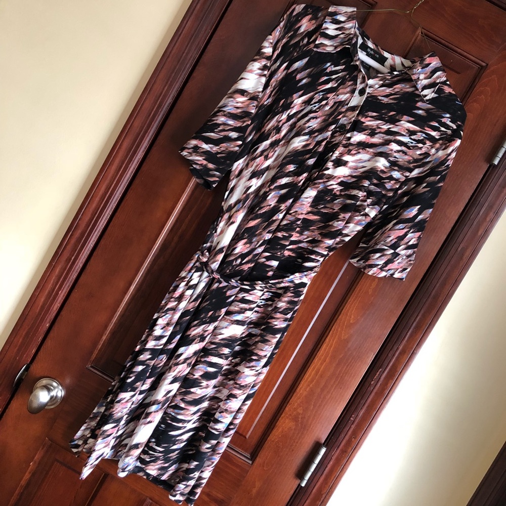 Spring wrap multi color dress👗🌸🌼